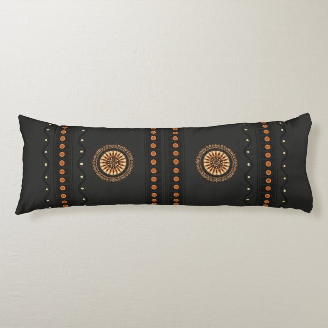 Etruscan Bucchero "Axis Mundi" Long Body Cushion (Front)