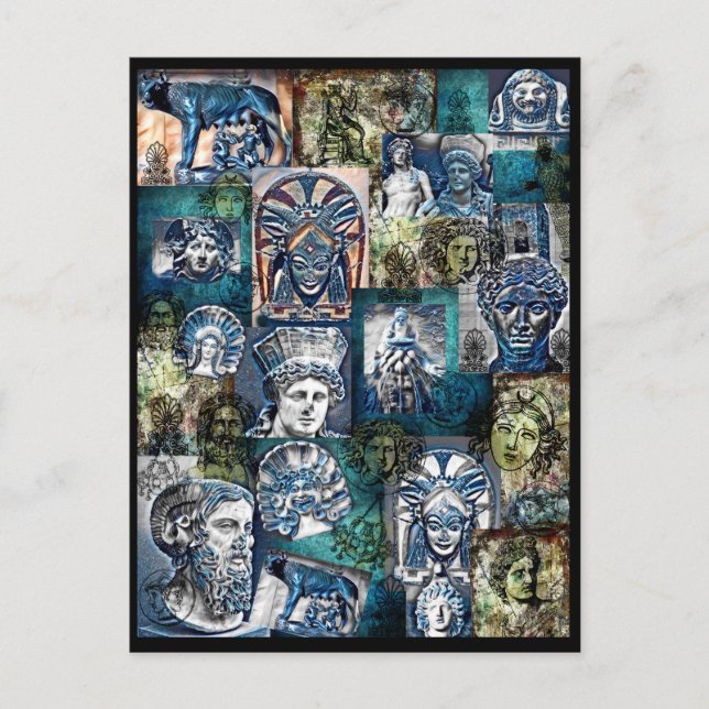 Etruscan Deities collage postcard (Front)