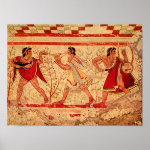 Etruscan musicians poster