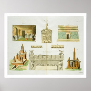 Etruscan sarcophagi and sepulchres, plate 7, class poster