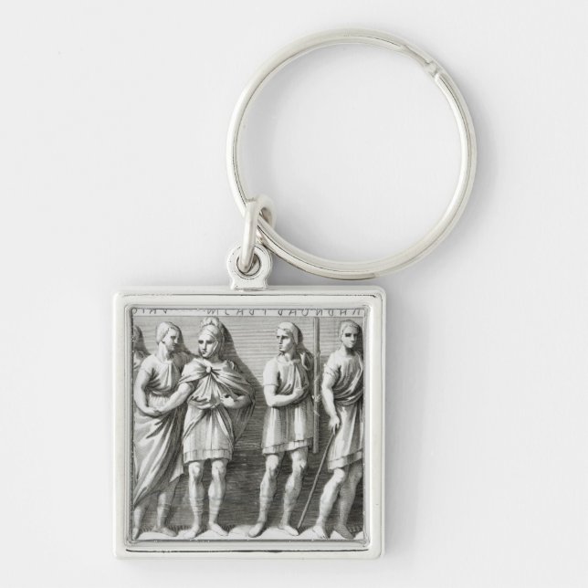Etruscan Sarcophagus Key Ring (Front)