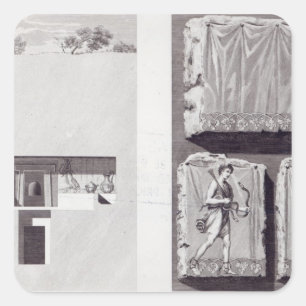 Etruscan Tombs, c. 1780 Square Sticker