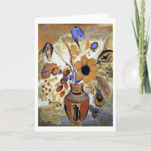 Etruscan Vase with Flowers, Redon Card