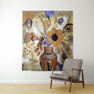 Etruscan Vase with Flowers, Redon Tapestry