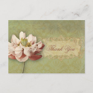 Etude de Fleurs Vintage Wedding Thank You Card