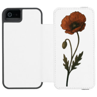 Étui portefeuille pour iphone 6 Red poppy, wild el Incipio Watson™ iPhone 5 Wallet Case