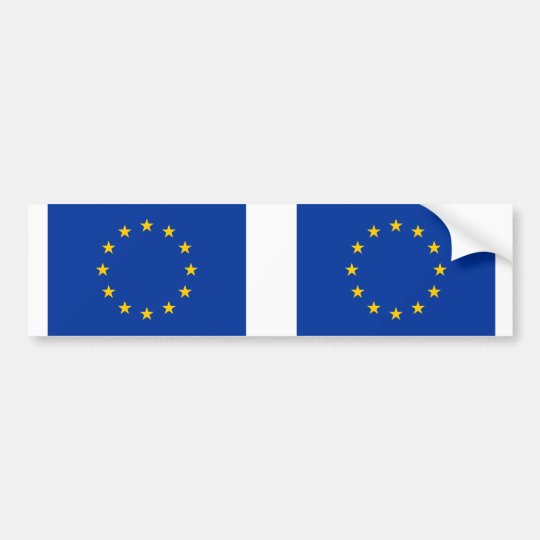 EU European Union flag Bumper Sticker Zazzle.co.uk