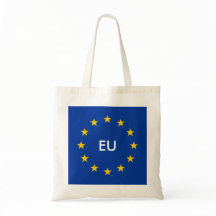 EU European Union flag custom budget tote bag