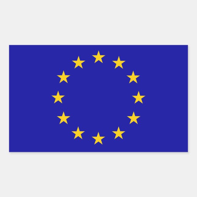 EU European Union flag Rectangular Sticker (Front)