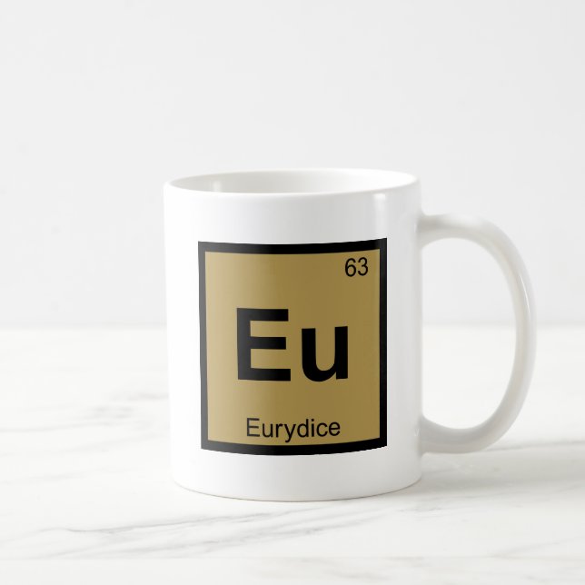 Eu - Eurydice Greek Chemistry Periodic Table Coffee Mug (Right)