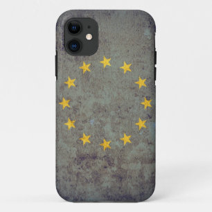 EU Flag - Grunge iPhone 11 Case