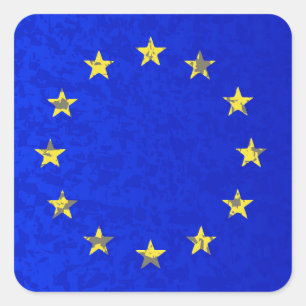 EU Flag Square Sticker