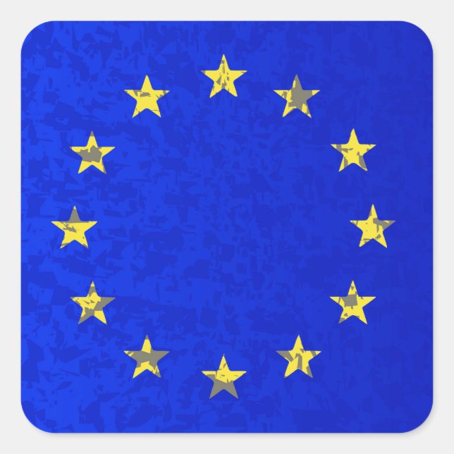 EU Flag Square Sticker (Front)
