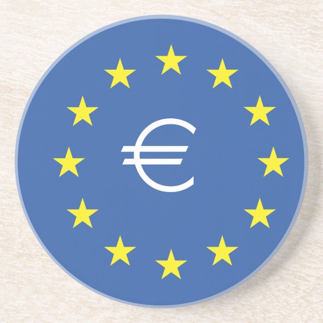 EU flag.with EURO Symbol Coaster (Front)