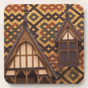 EU, France, Burgundy, Cote d'Or, Beaune. Tiled Coaster