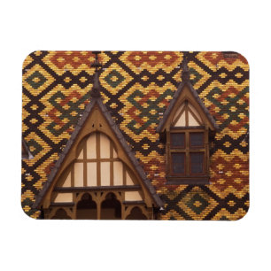EU, France, Burgundy, Cote d'Or, Beaune. Tiled Magnet