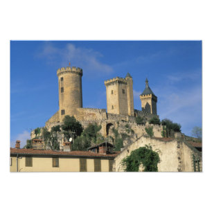 EU, France, Foix, Ariege, Pyrenees. Chateau Photo Print