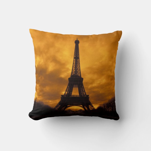 EU, France, Paris.  Eiffel Tower. Cushion (Front)