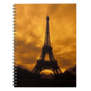 EU, France, Paris. Eiffel Tower. Notebook