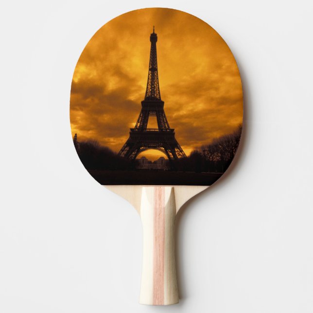 EU, France, Paris.  Eiffel Tower. Ping Pong Paddle (Front)