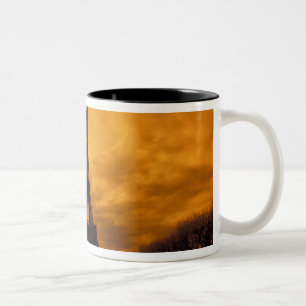EU, France, Paris.  Eiffel Tower. Two-Tone Coffee Mug