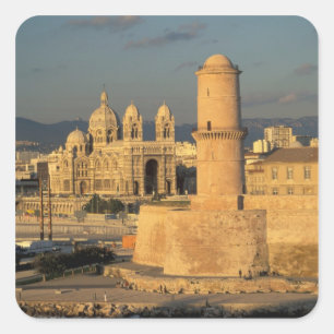 EU, France, Provence, Bouches-du-Rhone, Square Sticker