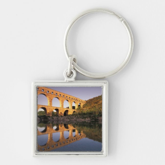 EU, France, Provence, Gard, Pont du Gard. 2 Key Ring (Front)