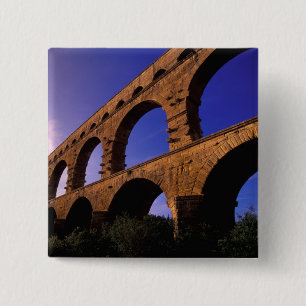 EU, France, Provence, Gard, Pont du Gard. 3 15 Cm Square Badge