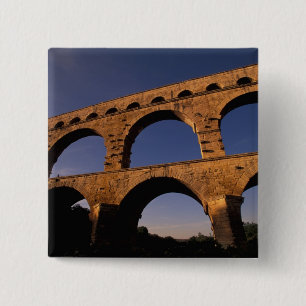 EU, France, Provence, Gard, Pont du Gard. 4 15 Cm Square Badge