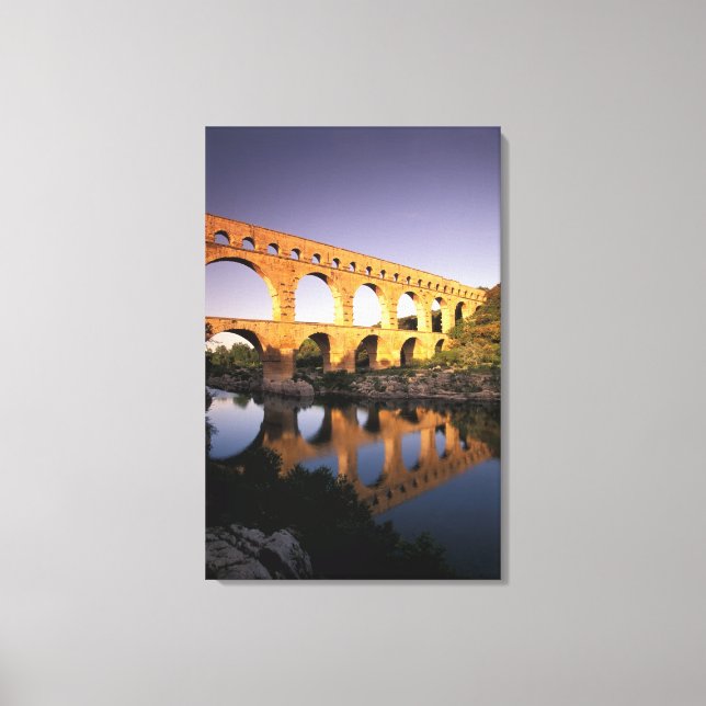 EU, France, Provence, Gard, Pont du Gard. 4 Canvas Print (Front)