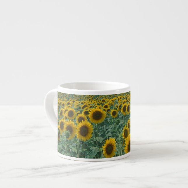 EU, France, Provence, Sunflower field Espresso Cup (Front Left)