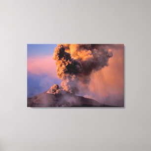 EU, Italy, Sicily, Mt. Etna summit vent Canvas Print