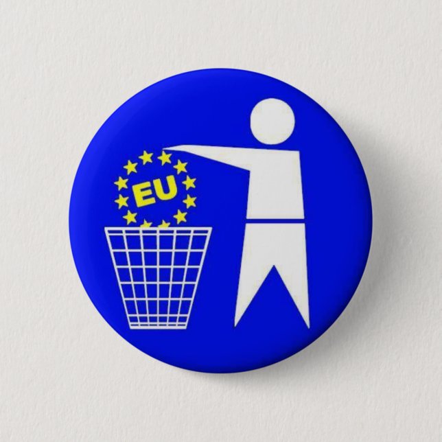 EU protest 6 Cm Round Badge (Front)