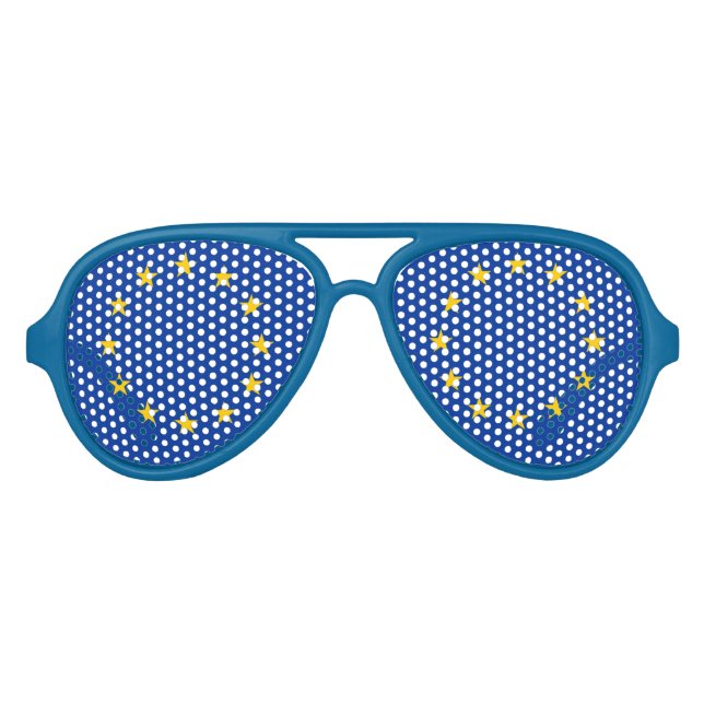 EU - Remain - European Union Flag Aviator Sunglasses (Front)