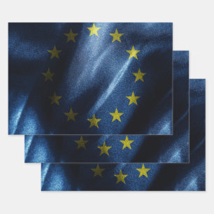 EU silk flag Wrapping Paper Sheet