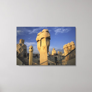 EU, Spain, Catalonia, Barcelona. Antonio Gaudi's Canvas Print
