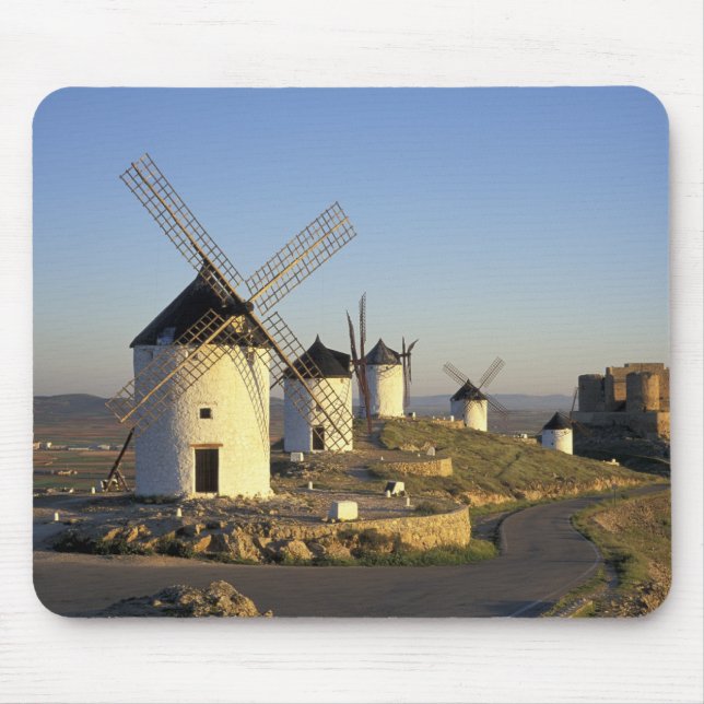 EU, Spain, La Mancha, Consuegra. Windmills and Mouse Mat (Front)
