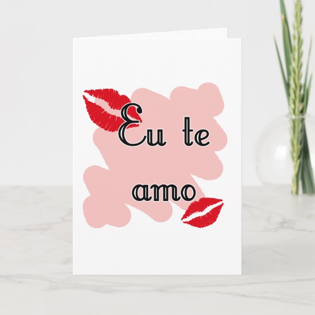 Eu te amo - Brazilian - I Love You Holiday Card (Front)