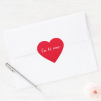 Eu te amo I Love You in Brazilian Heart Sticker