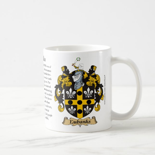 Eubanks, the Origin, the Meaning and the Crest Coffee Mug (Right)