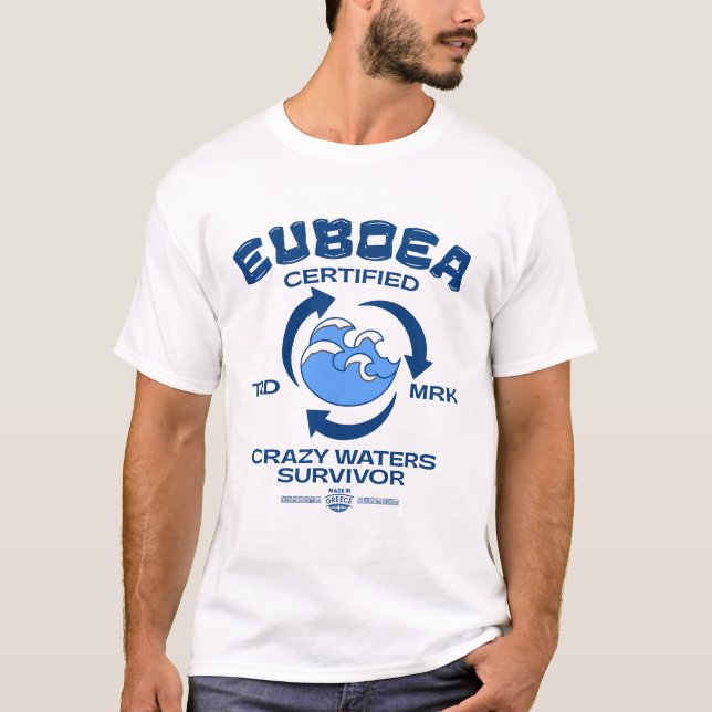 Euboea (Greece) certified crazy water T-Shirt (Front)