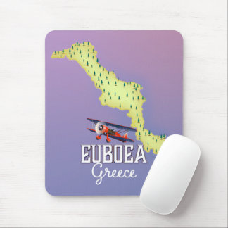 Euboea Greece Map travel poster Mouse Mat