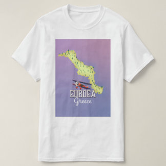 Euboea Greece Map travel poster T-Shirt