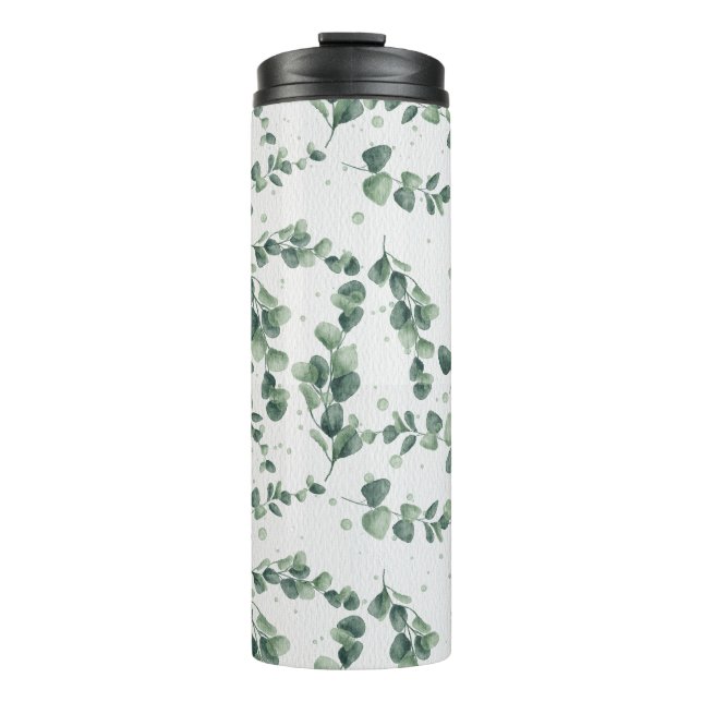 Eucalypt floral leafs thermal tumbler (Front)