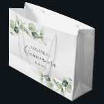 Eucalyptus 15th Birthday Greenery Quinceanera Large Gift Bag<br><div class="desc">TIP: Matching items available in this collection. Our botanical eucalyptus birthday collection features watercolor foliage and modern typography in dark grey text. Use the "Customise it" button to further re-arrange and format the style and placement of text. Could easily be repurpose for other special events like anniversaries, baby shower, birthday...</div>