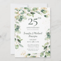Eucalyptus 25th Anniversary Invitation