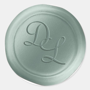 Eucalyptus 2 Letter Monogram Wax Seal Stickers