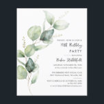 Eucalyptus 70th Birthday Party Budget Invitation<br><div class="desc">Eucalyptus 70th Birthday Party Budget Invitation template you can easily customise or repurpose for other milestone events by clicking the "Personalise" button</div>