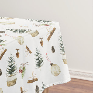 Eucalyptus Acorns Christmas  Tablecloth