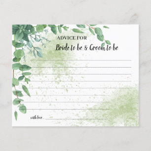 Eucalyptus Advice for Couple Bridal Shower Card